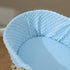 Clair De Lune 2 Pack Moses Basket Sheets - 74 x 30 cm Blue
